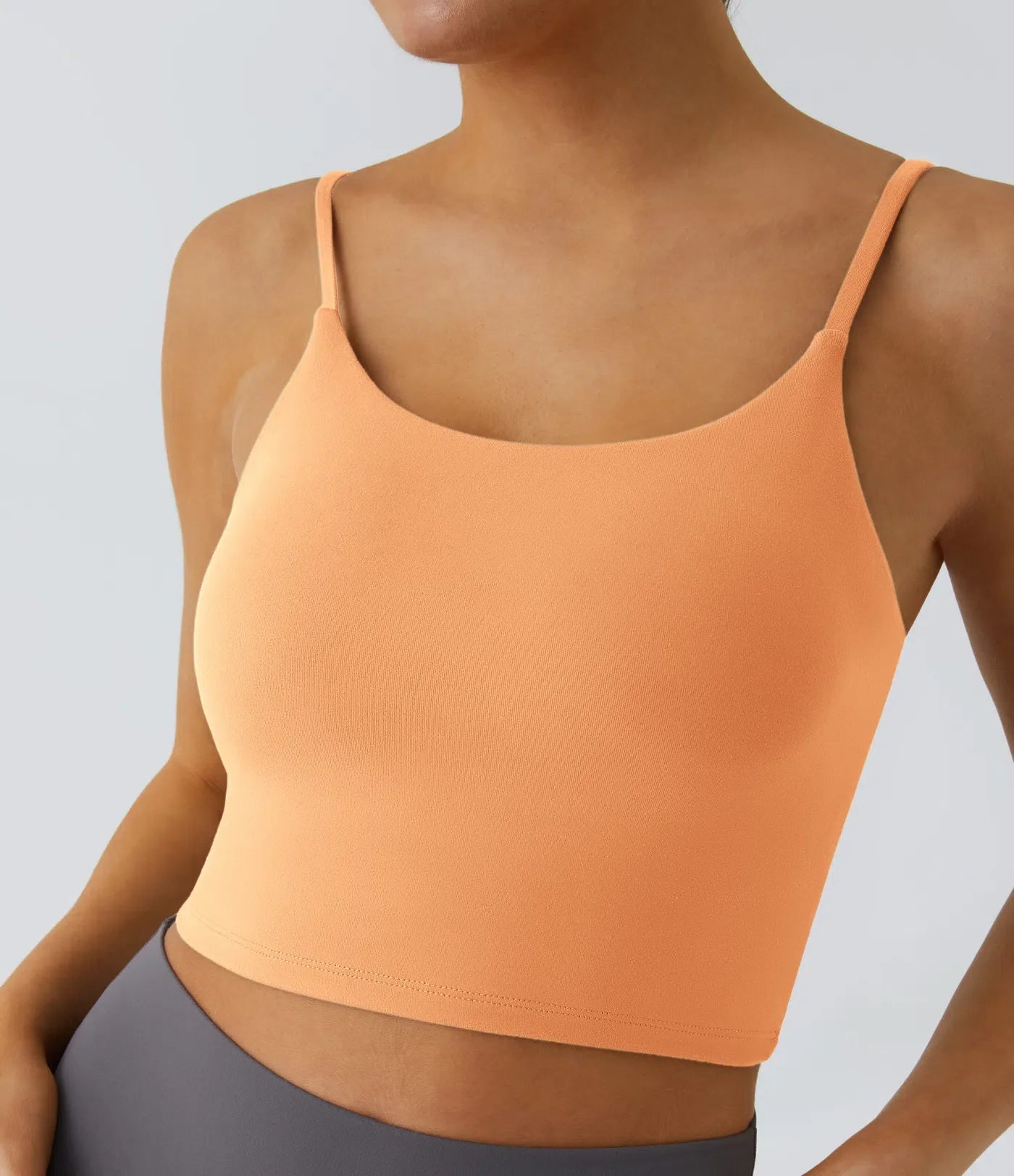 Basic Padded Workout Cropped Low Support Tank Top A-C Cups