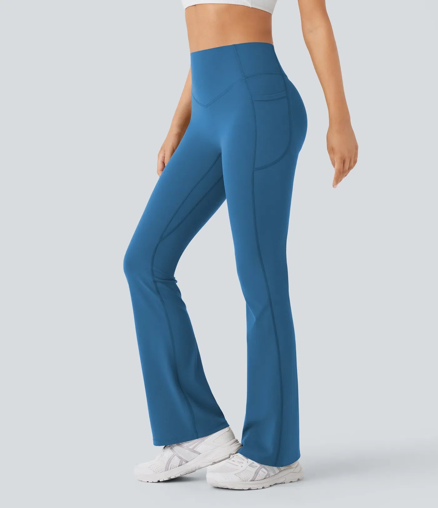 Halara UltraSculpt™ High Waisted Scrunch Butt Lifting Tummy Control Pocket Shaping Yoga Bootcut Leggings